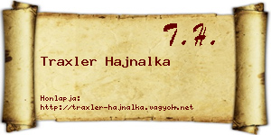 Traxler Hajnalka névjegykártya